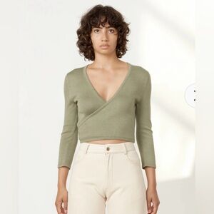 Shaina Mote Elsa Top in Sage, Size Medium